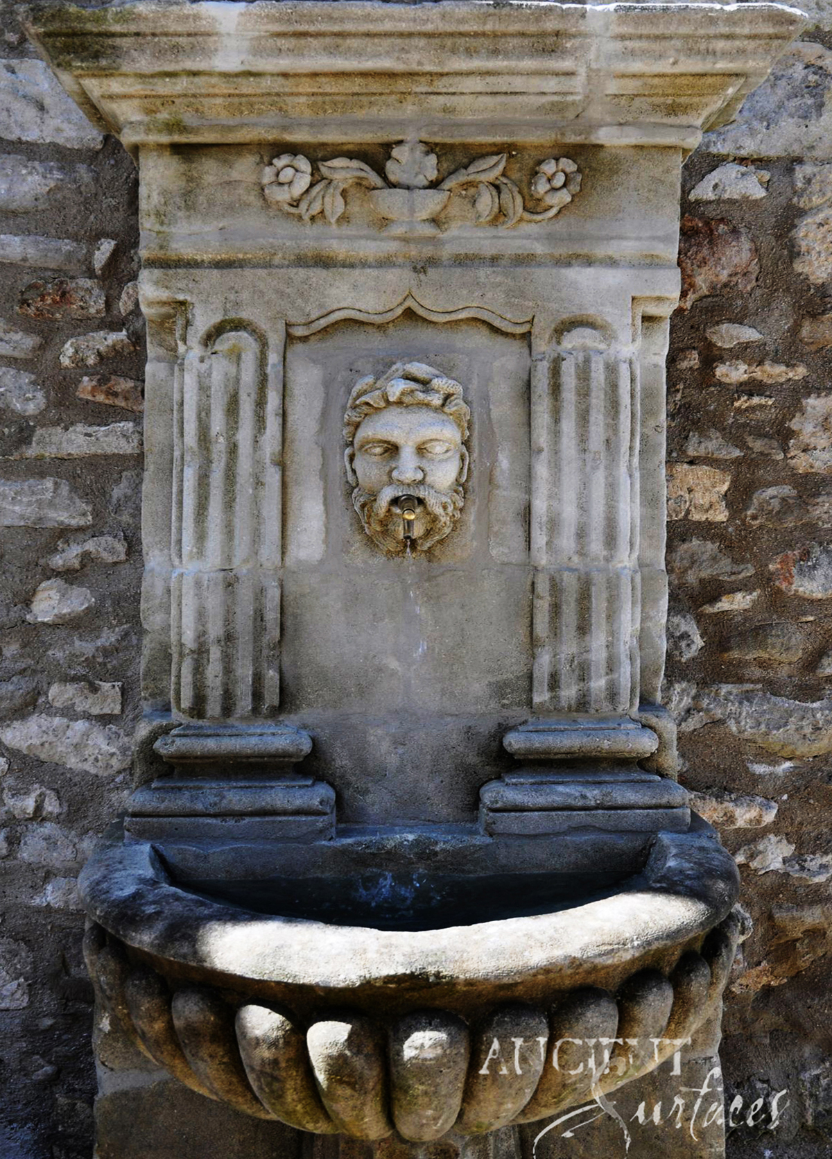 Page One of our Antique Limestone Wall Fountains salvaged and finished ...